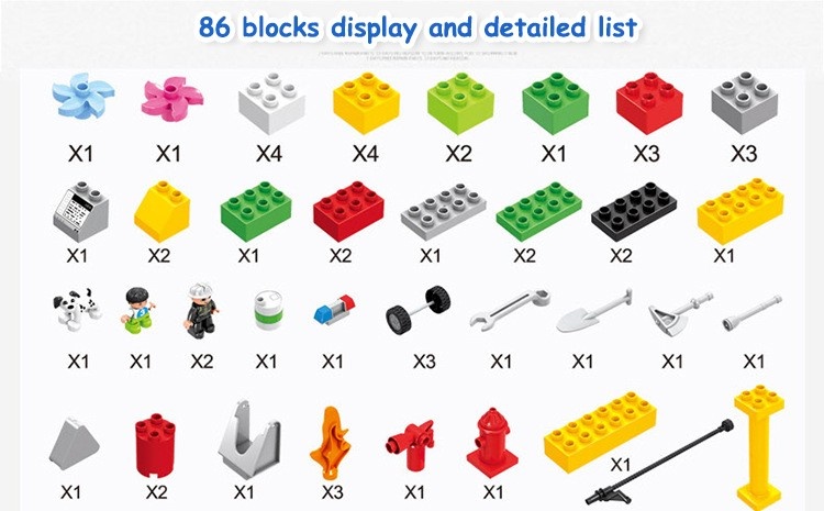 Bộ xếp hình Huimei thiết bị cứu hỏa HM067-1 hình 3