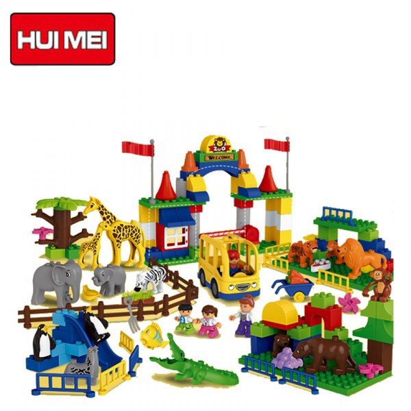 Bộ xếp hình Huimei vườn thú safari HM071-1 hình 1