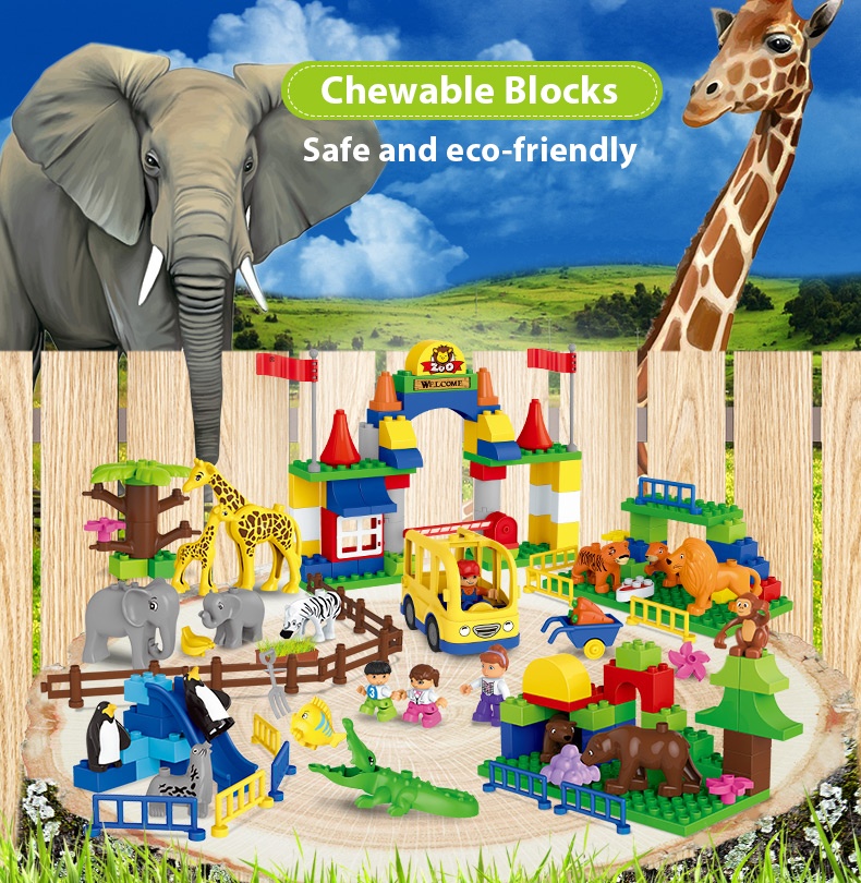 Bộ xếp hình Huimei vườn thú safari HM071-1 hình 2