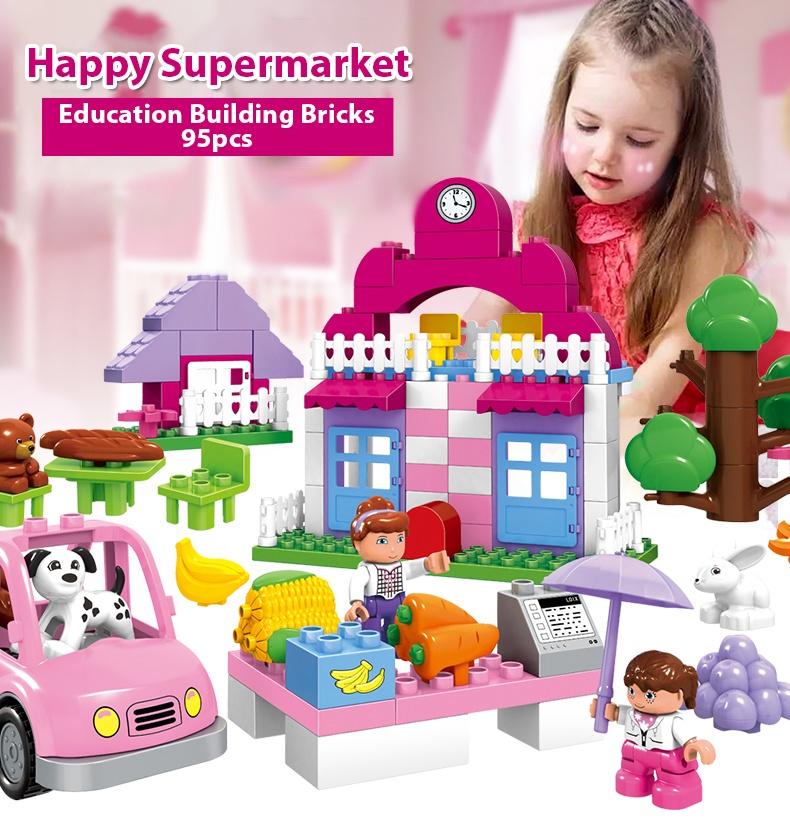 Bộ xếp hình siêu thị Huimei HM065-1 hình 1