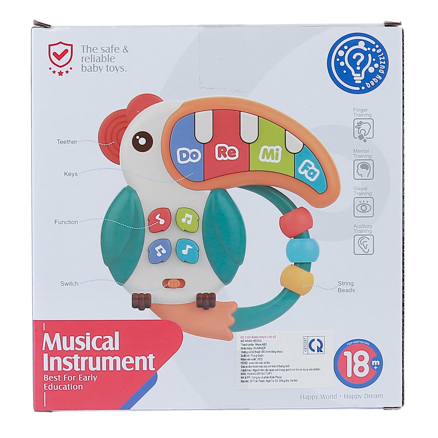 Đồ chơi đàn nhạc hình chú vẹt CY.HE0532 hình 2