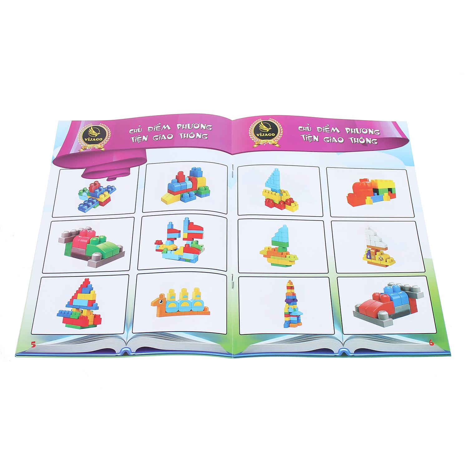 Sách hướng dẫn Đồ chơi cho bé túi xếp hình công trường VJG024 Đồ chơi túi xếp hình công trường VJG024 hình 3