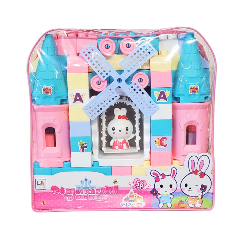 Đồ chơi túi xếp hình thỏ hồng LA1368-15 hình 1