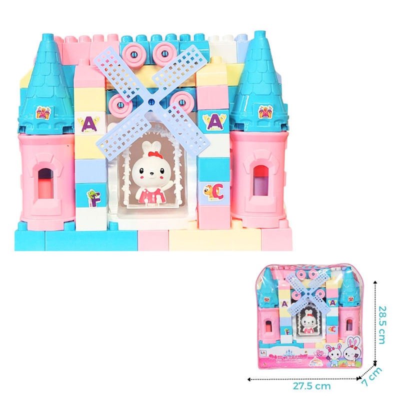 Đồ chơi túi xếp hình thỏ hồng LA1368-15