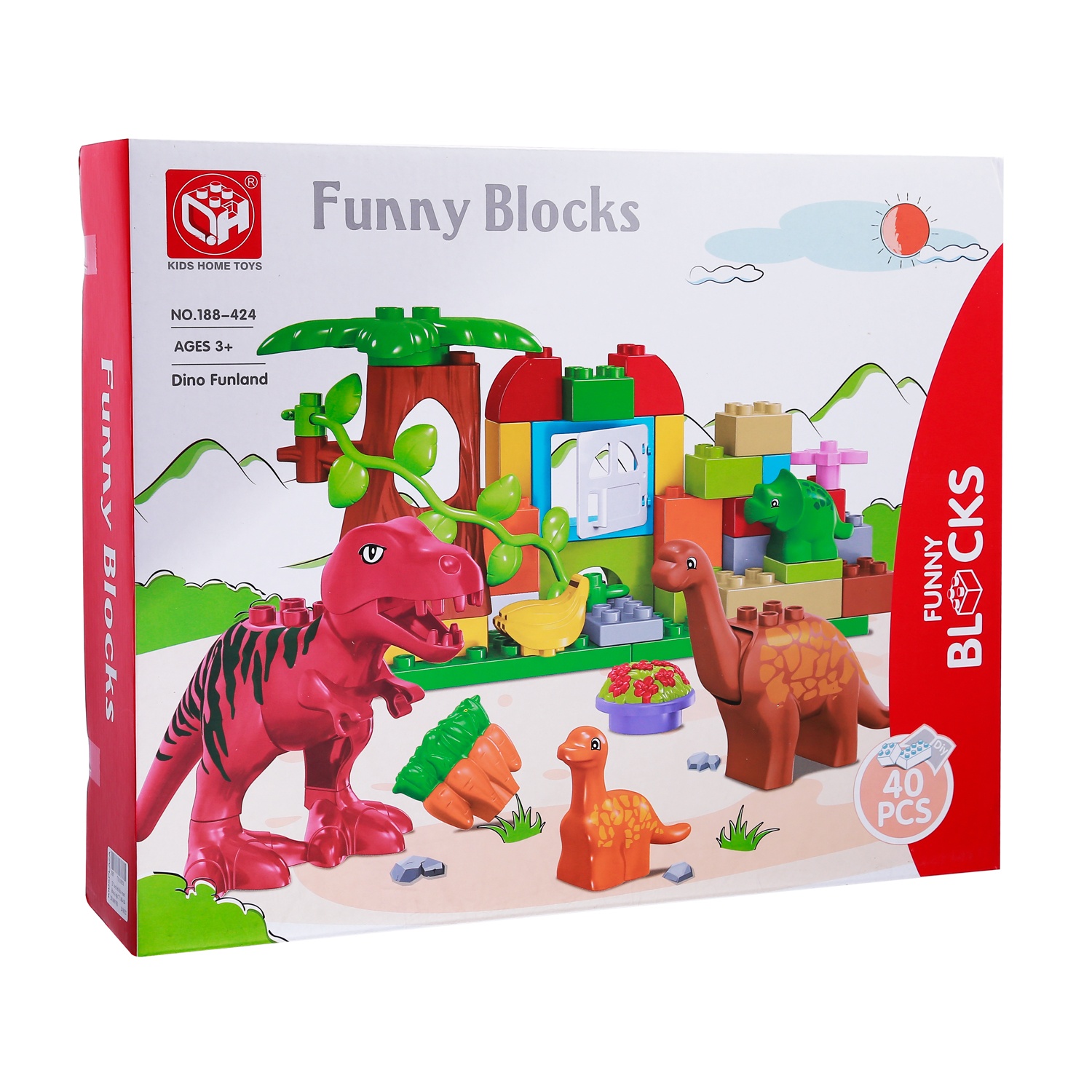 Đồ chơi xếp hình khu vườn khủng long CY.188-424 hình 1