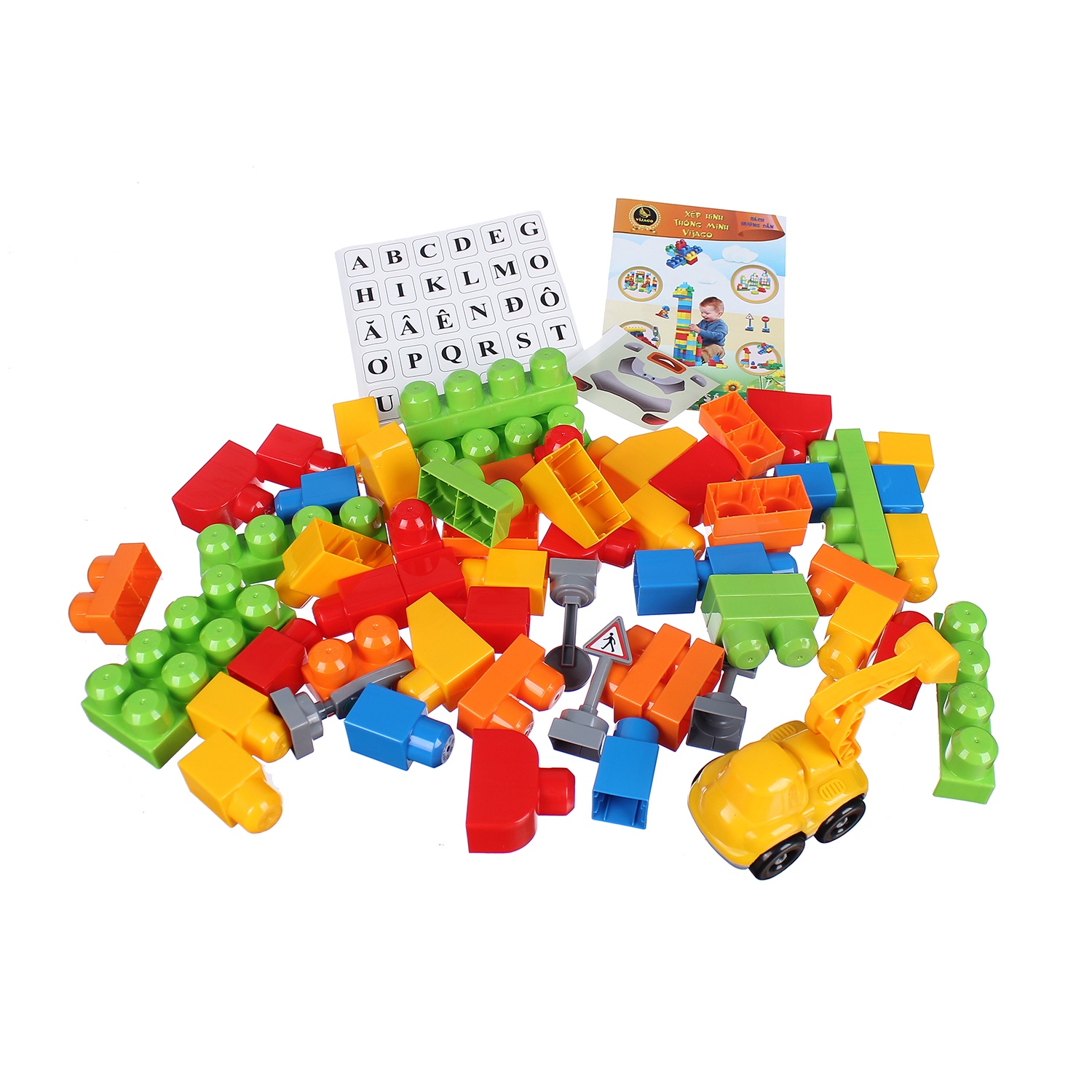 Đồ chơi cho bé thùng xếp hình sáng tạo VJG028 Đồ chơi thùng xếp hình sáng tạo VJG028 hình 2