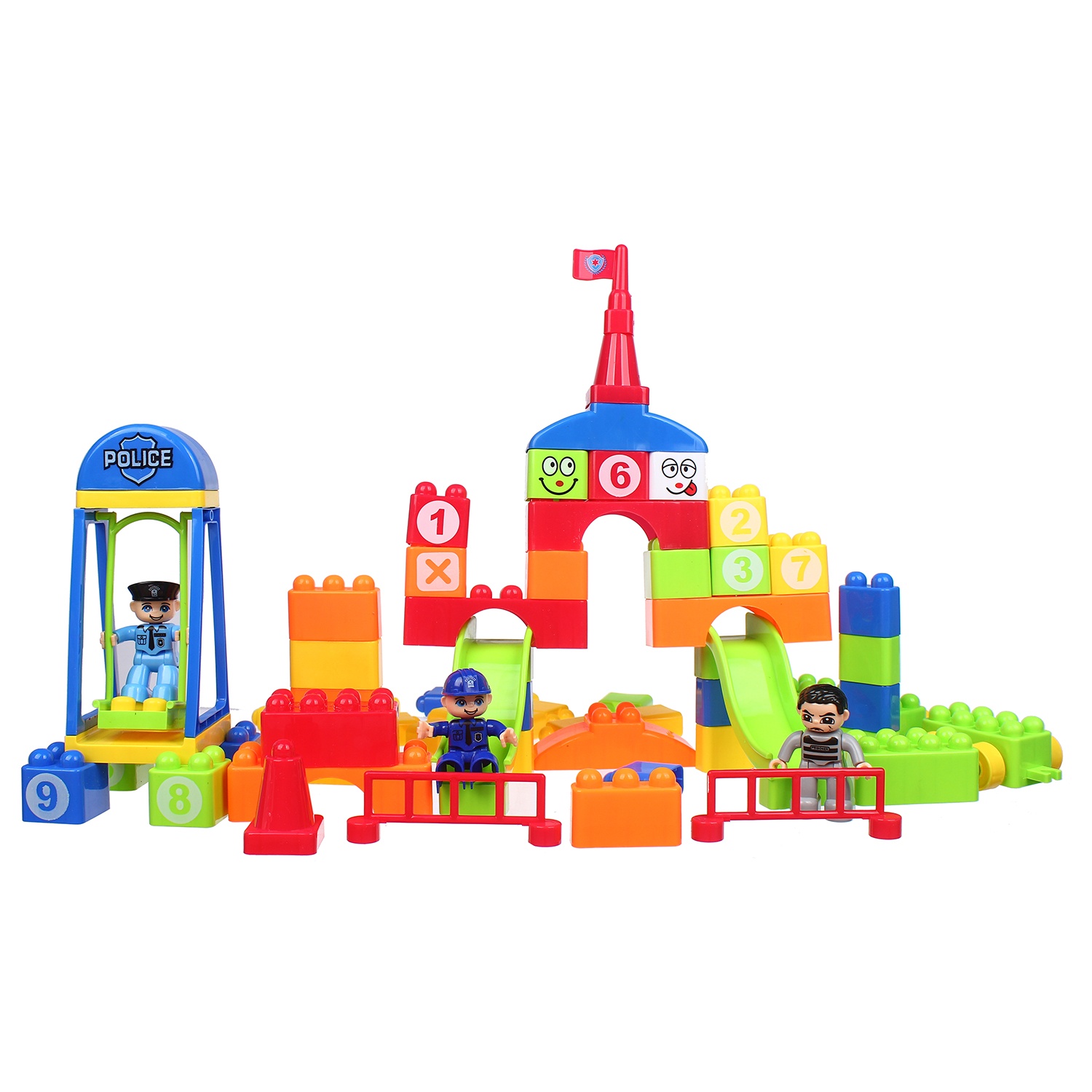 Đồ chơi xếp hình cảnh sát 100CT IM.JX6627 hình 2