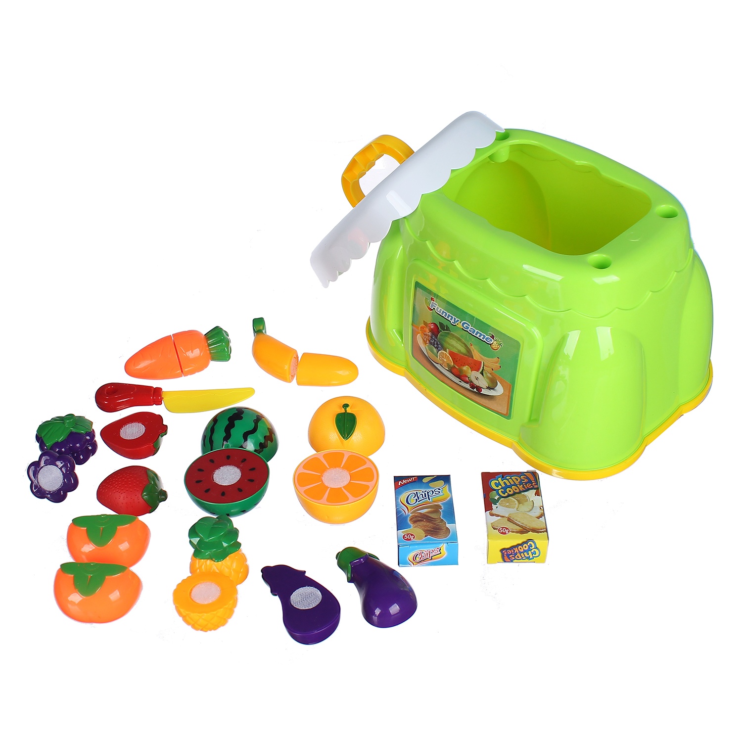 Cặp đồ chơi cho bé cắt hoa quả CY.36778-19 hình 2