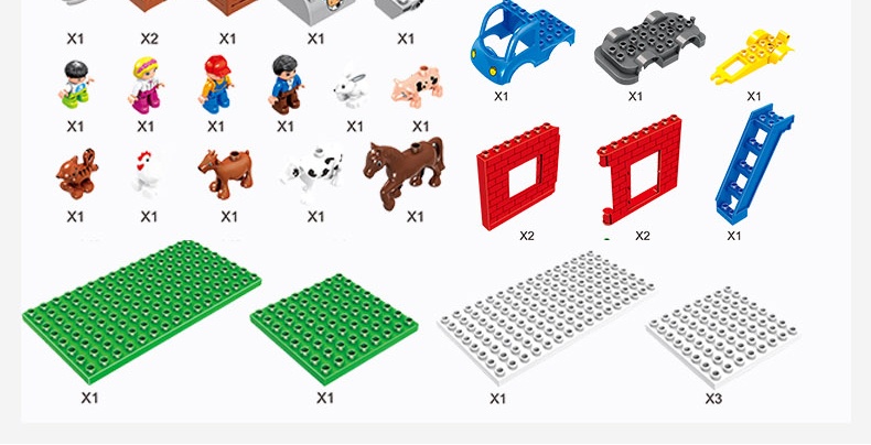 Bộ xếp hình Huimei ngôi nhà nông trại HM062-1 hình 1