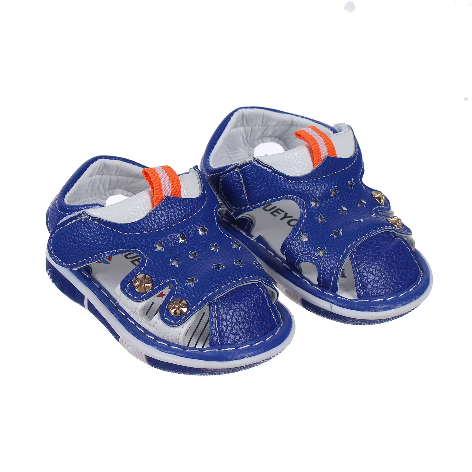 Dép tập đi rọ đính đinh màu xanh hình 1