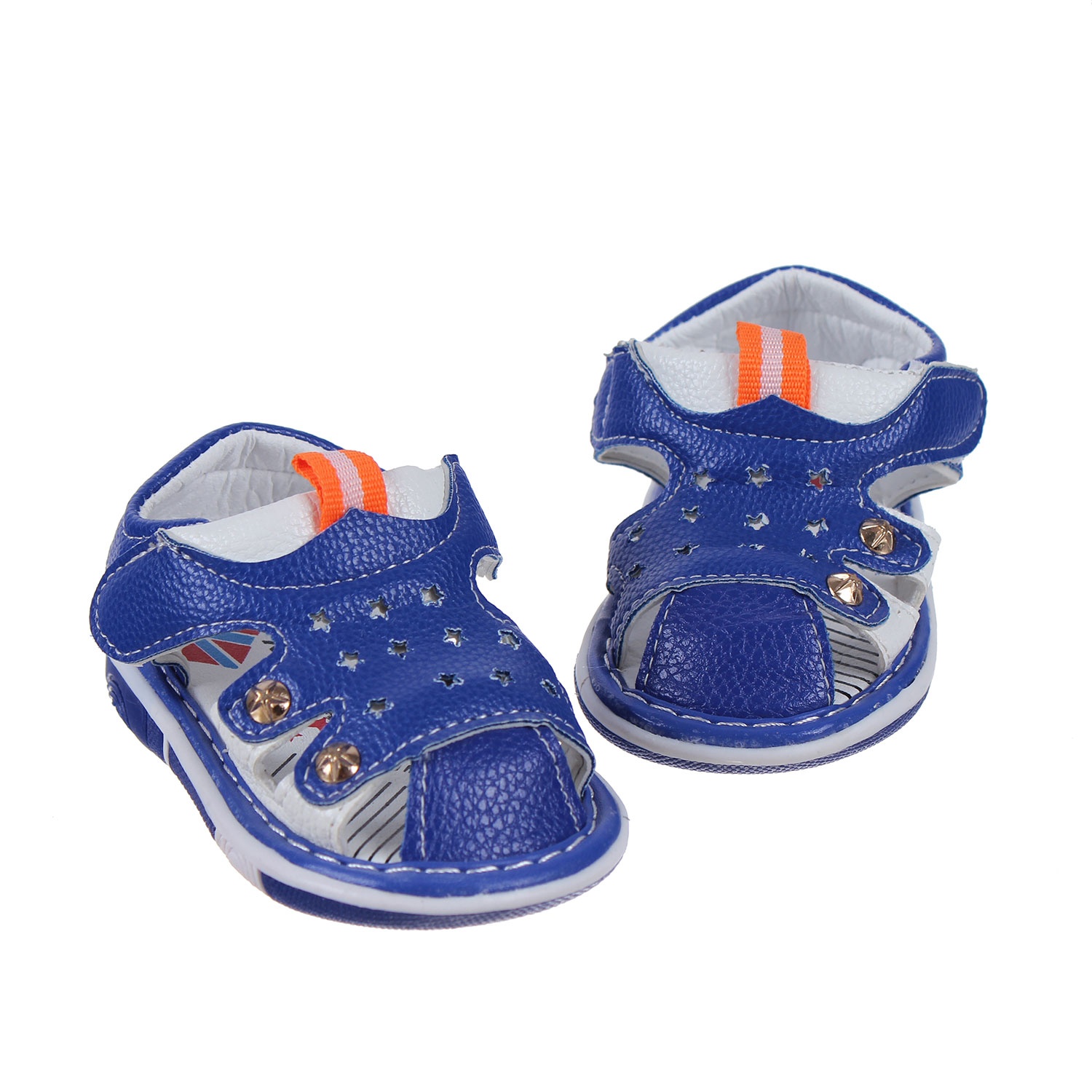 Dép tập đi rọ đính đinh màu xanh hình 2