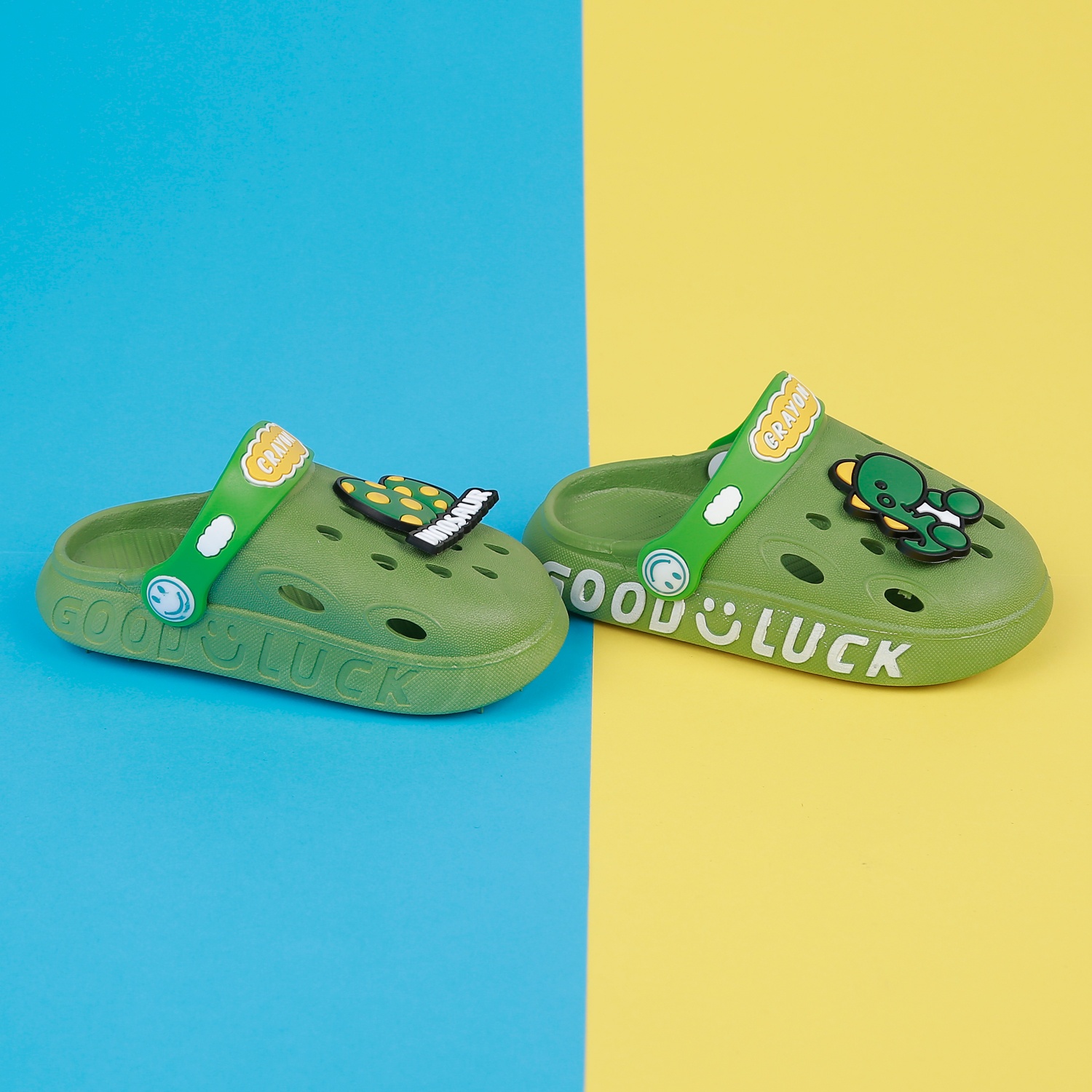 Dép sục KidsPlaza XH-T13 dinosaur Xanh cho bé hình 3