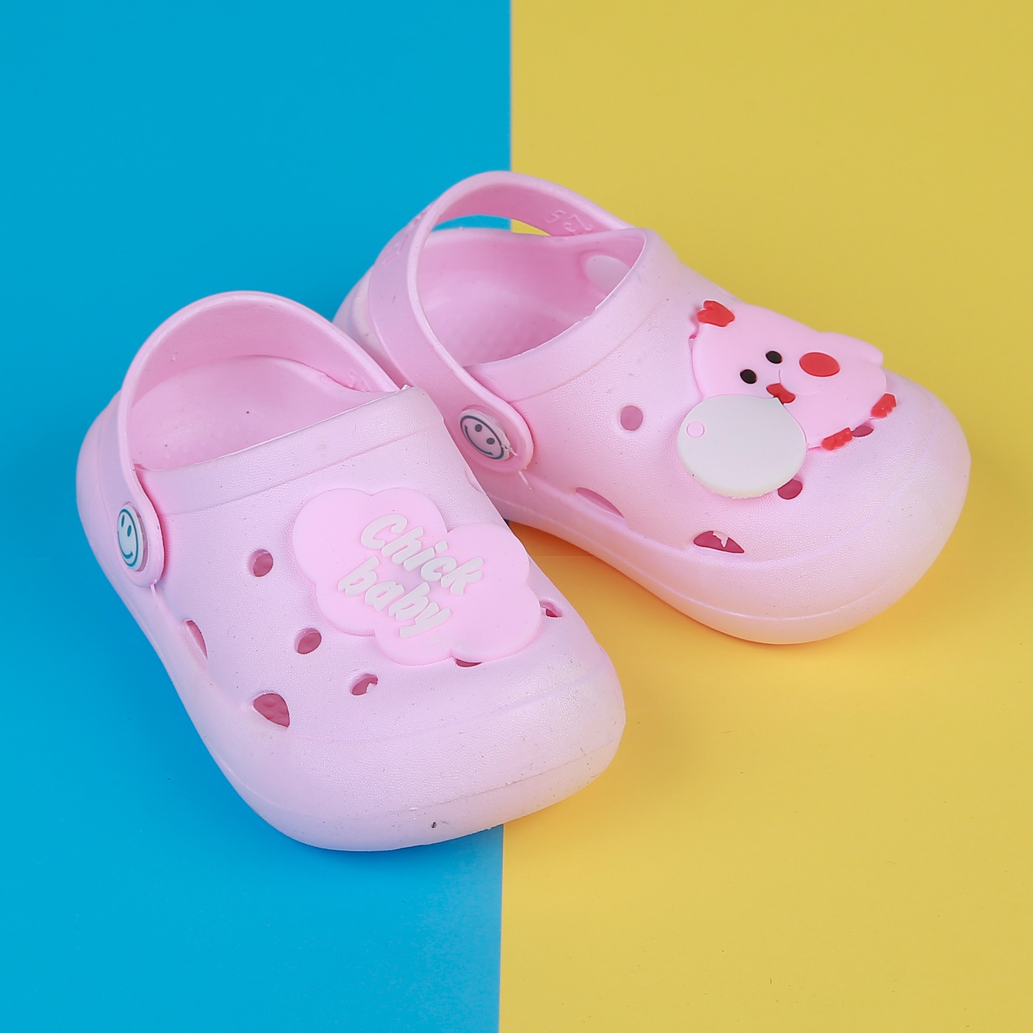 Dép sục KidsPlaza ST-702 hình chú gà (Hồng) cho bé hình 1