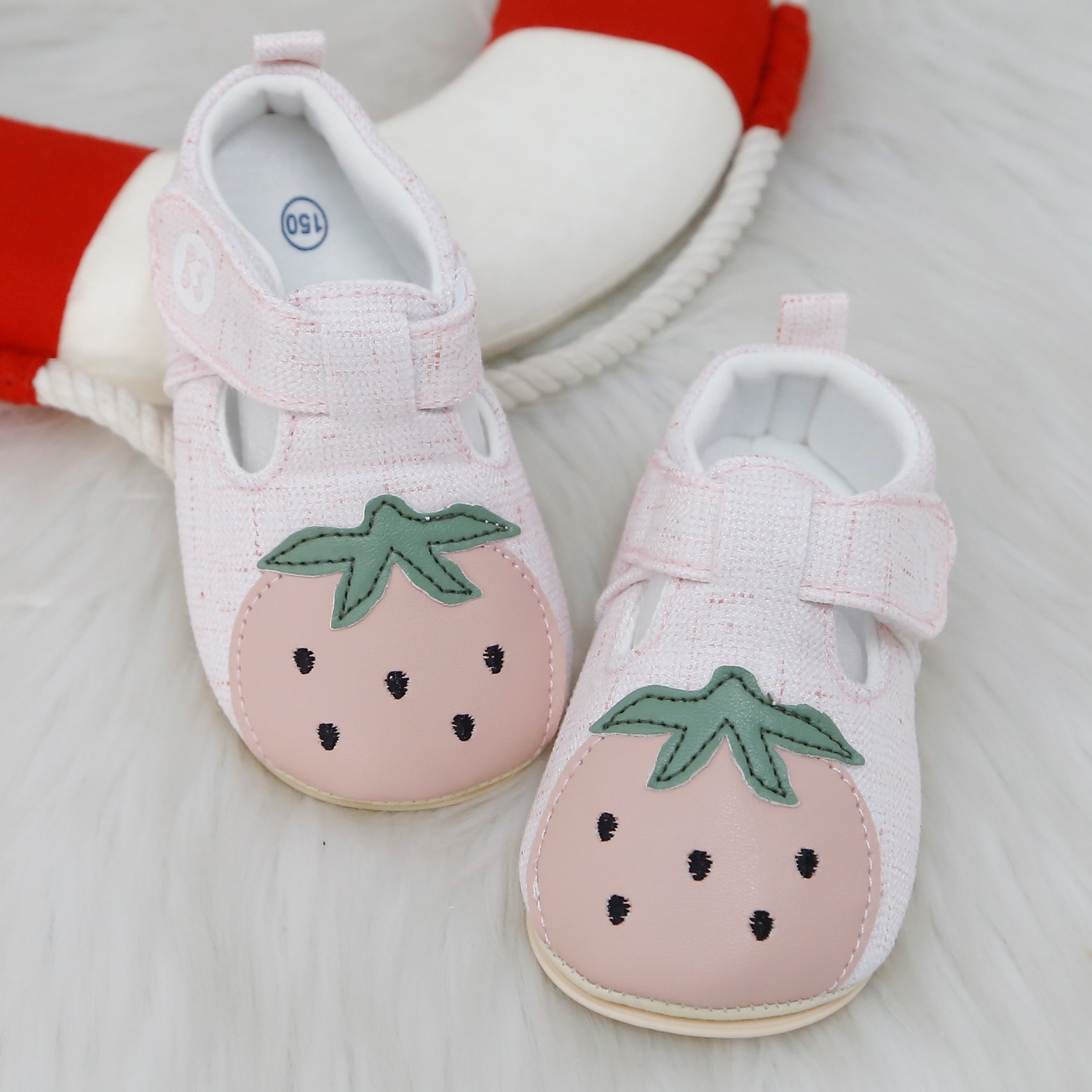 Giày tập đi bé gái KidsPlaza dâu tây 25K-SH06 (Hồng)  hình 1