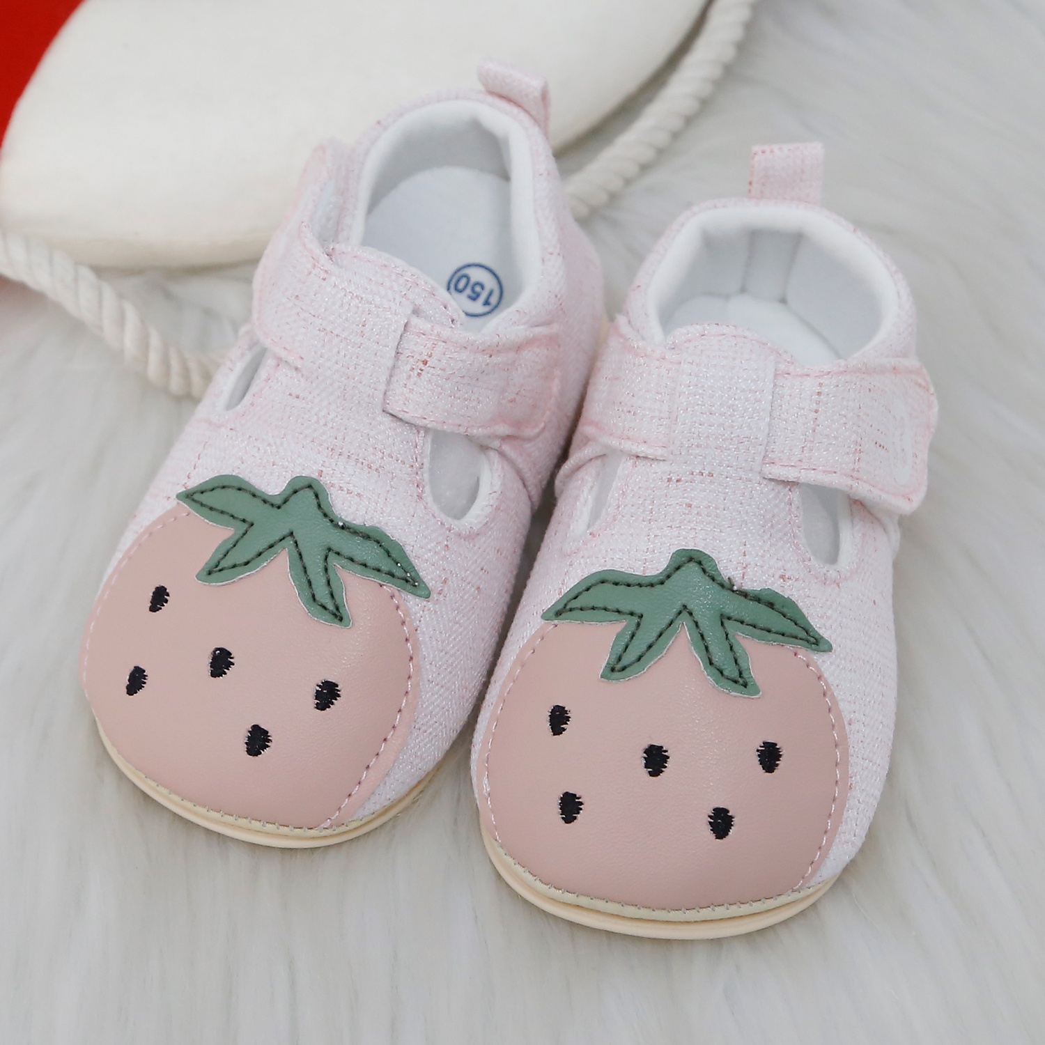 Giày tập đi bé gái KidsPlaza dâu tây 25K-SH06 (Hồng) 