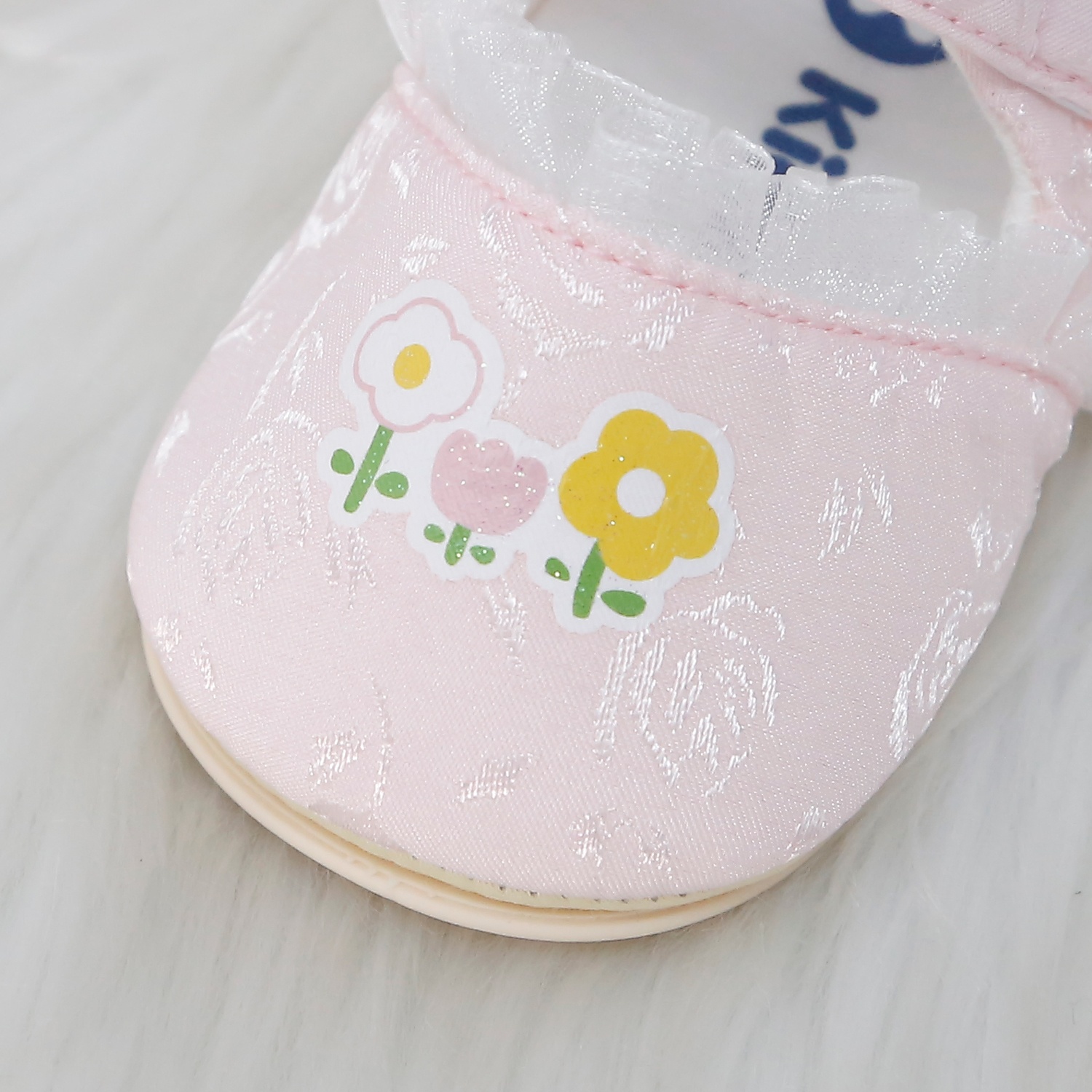 Giày tập đi bé gái KidsPlaza hoa ren 25K-SH07 (Hồng)