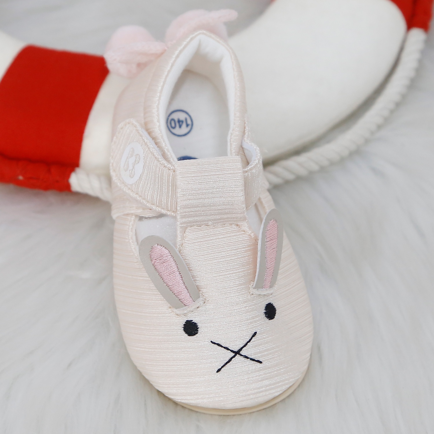 Giày tập đi bé gái KidsPlaza thêu thỏ cute 25K-SH05 (Be) 