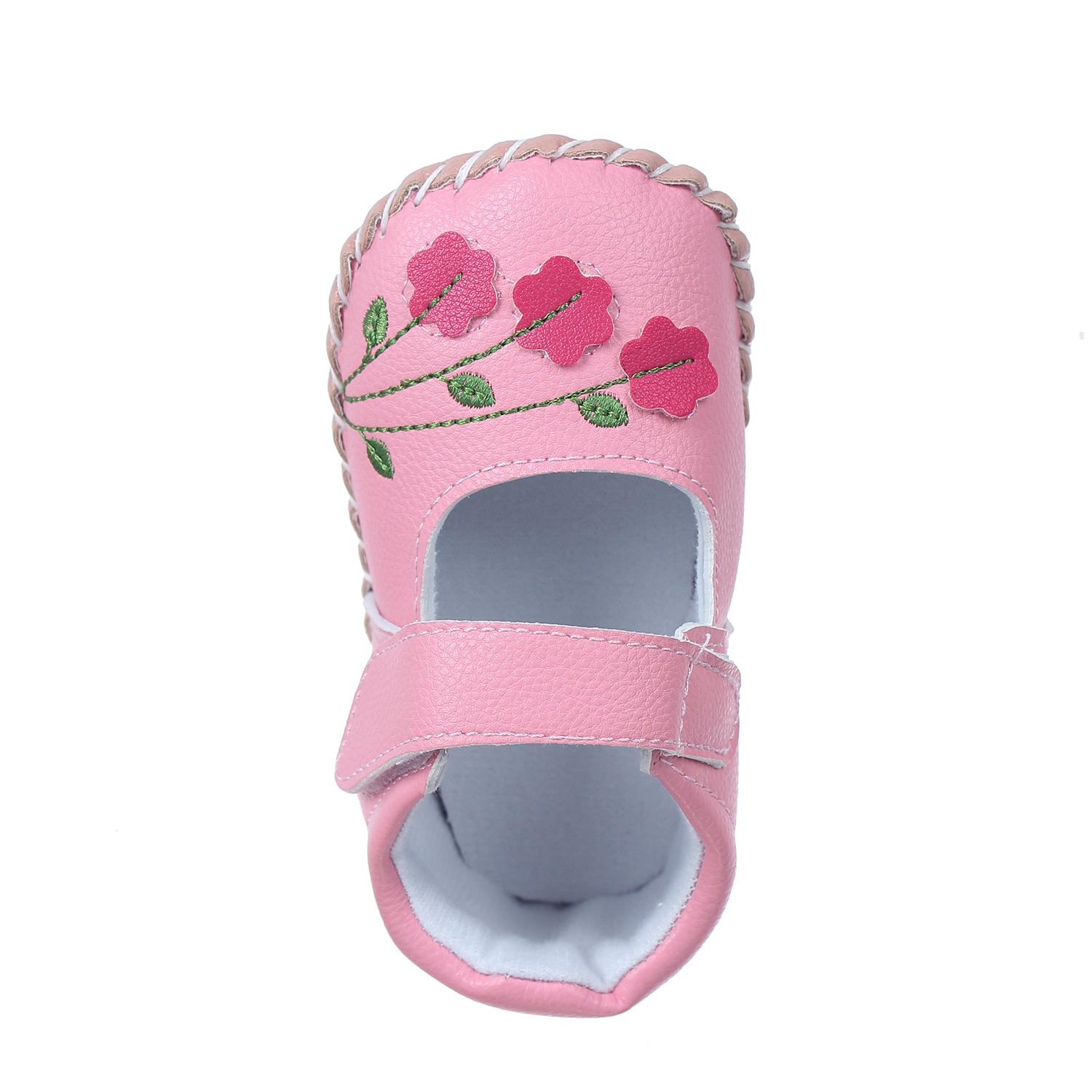 Giày tập đi bé gái thêu hoa Mamago Q03 màu hồng hình 4