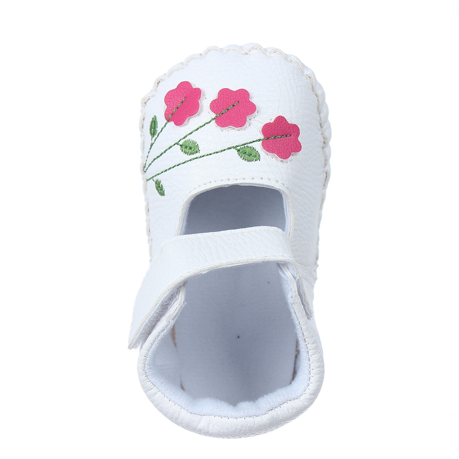 Giày tập đi bé gái thêu hoa Mamago Q03 màu trắng hình 4