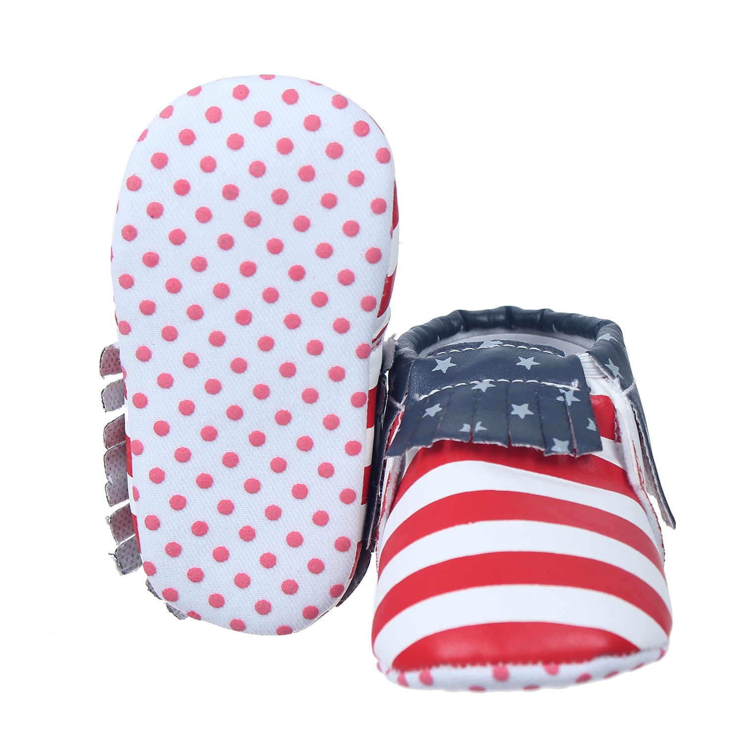 Giày tập đi Mamago họa tiết kẻ đỏ sao Q11RE hình 3