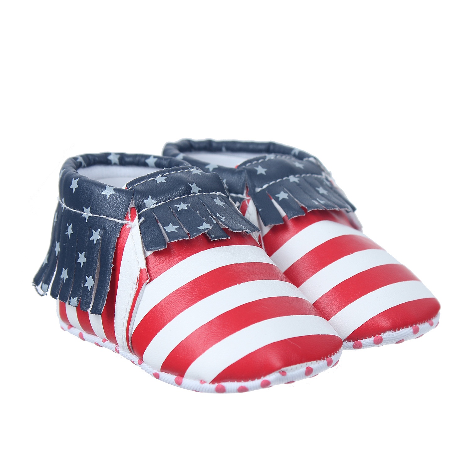 Giày tập đi Mamago họa tiết kẻ đỏ sao Q11RE hình 1