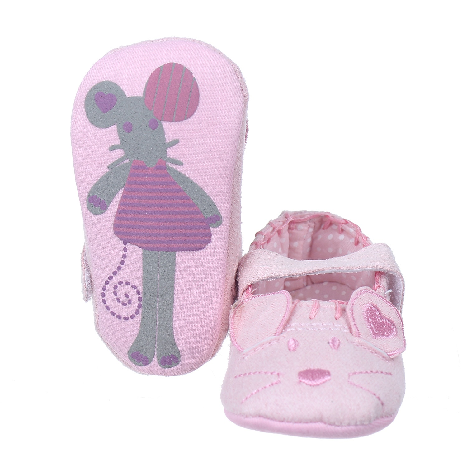 Giày tập đi Mamago họa tiết Micky cho bé gái Q13 (màu hồng) hình 3