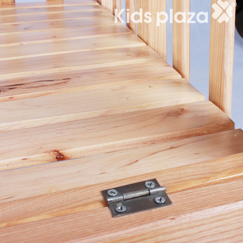 Giường cũi trẻ em 2 trong 1 gỗ sồi Mỹ hình 3