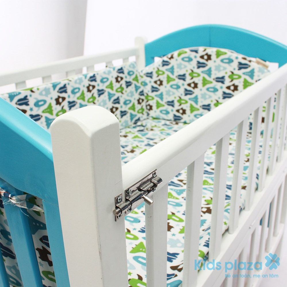 Cũi xoan đào 70 x 110cm màu hồng trắng hình 7