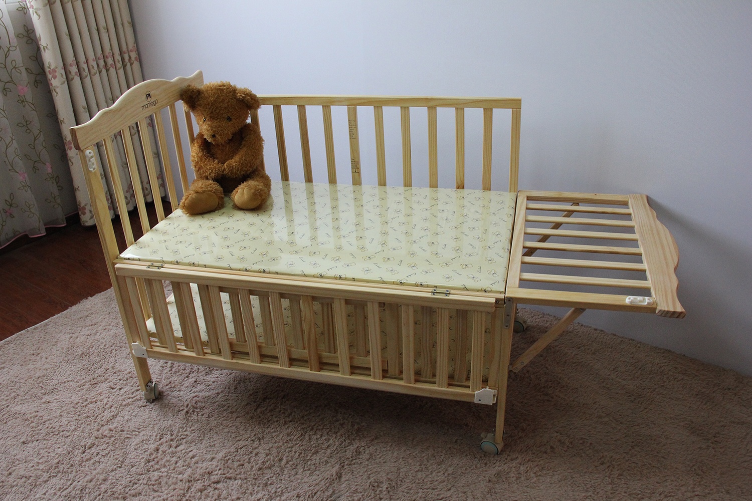 Giường cũi Oxford KidsPlaza 3in1 gỗ thông cao cấp hình 3