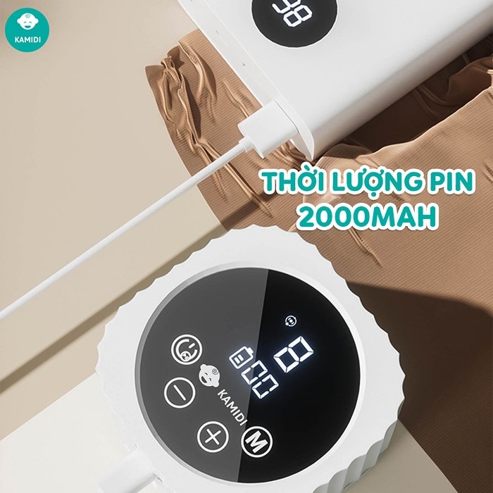 Máy hút sữa điện đôi Kadimi với thời lượng pin dài, tuổi thọ cao