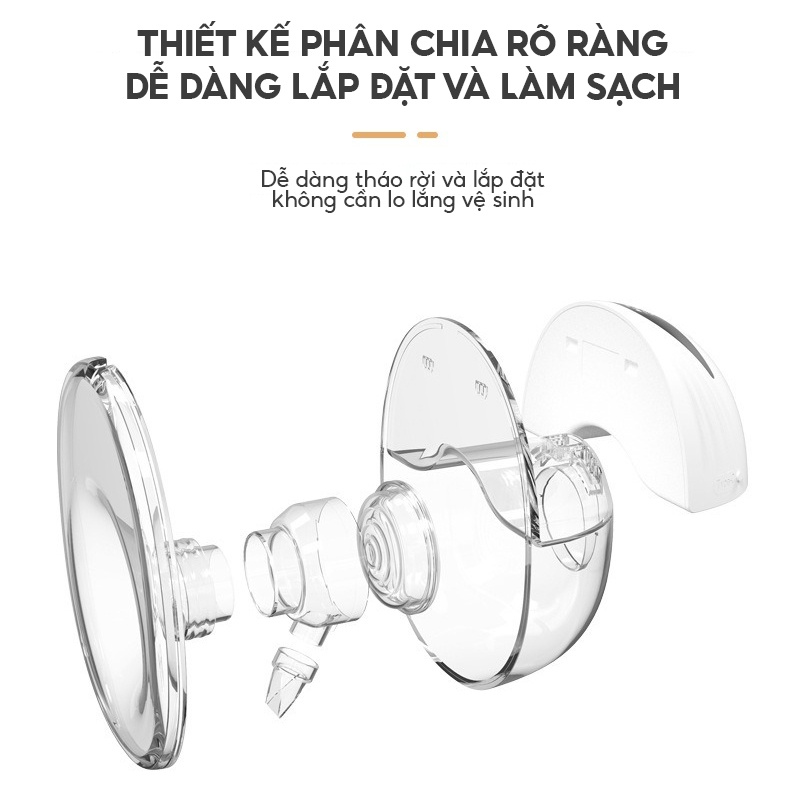 Máy hút sữa rảnh tay hoa sen Kamidi Smart với thiết kế rõ ràng, dễ dàng lắp đặt