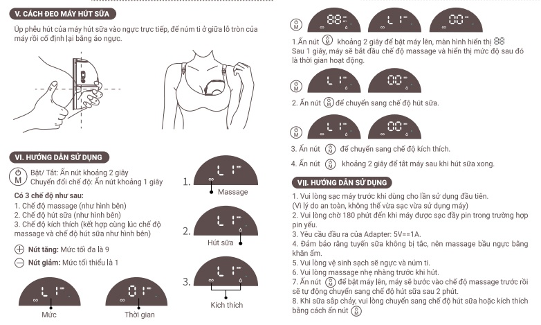 Máy hút sữa rảnh tay Mamago Easy Fit M1 hình 6