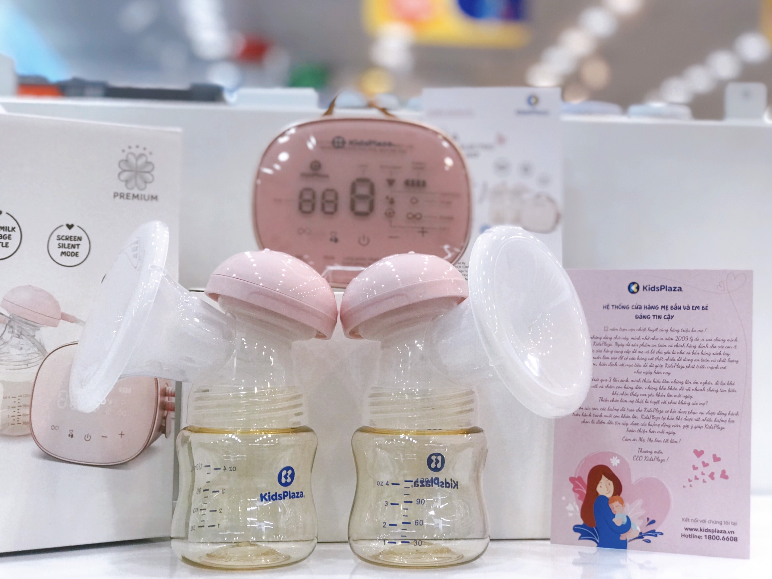 Máy hút sữa cảm ứng điện đôi KidsPlaza Hera hình 2