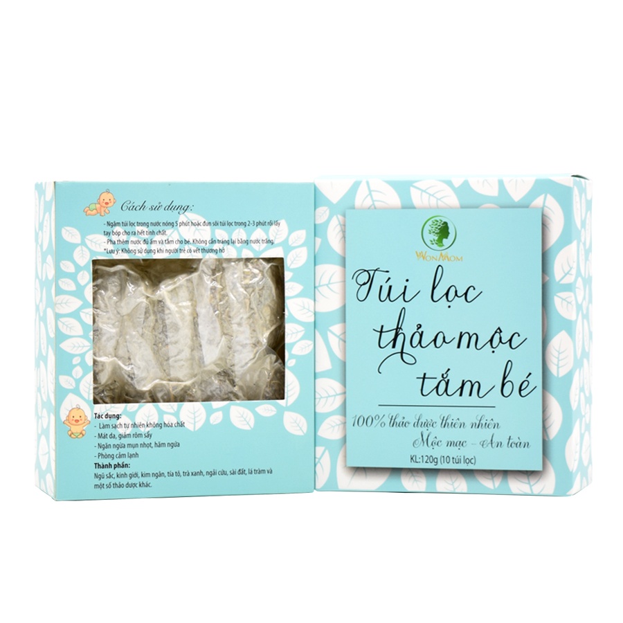 Túi lọc thảo mộc tắm bé WonMom 120g B002 hình 2