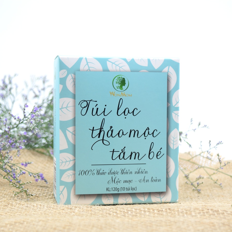 Túi lọc thảo mộc tắm bé WonMom 120g B002 hình 3