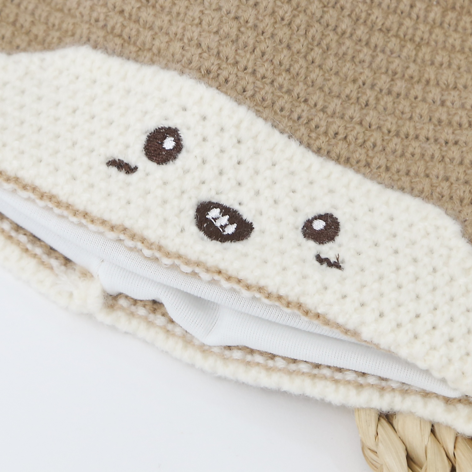 Mũ len mặt gấu cho bé 24K-B07 (Nâu) hình 3