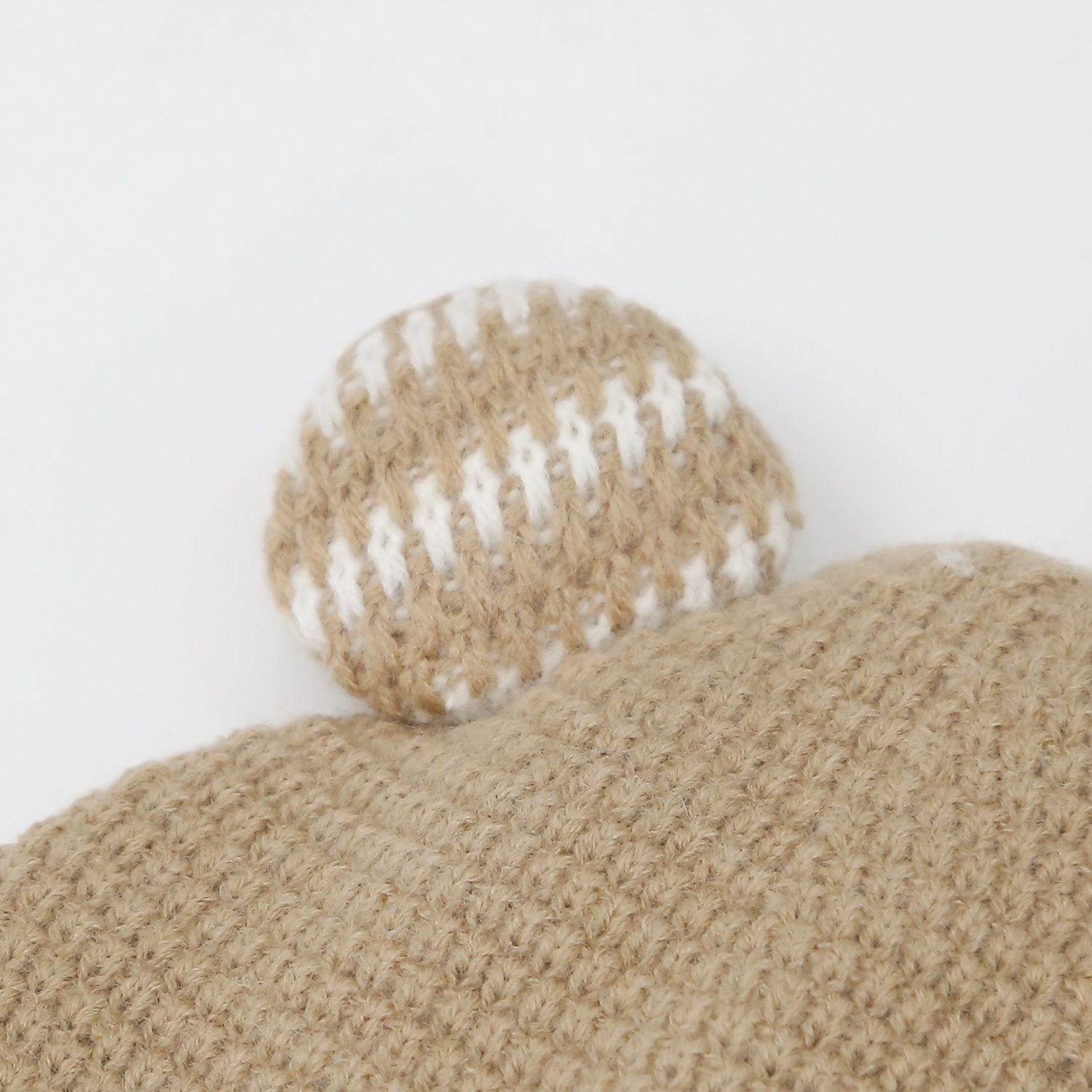 Mũ len mặt gấu cho bé 24K-B07 (Nâu) hình 2