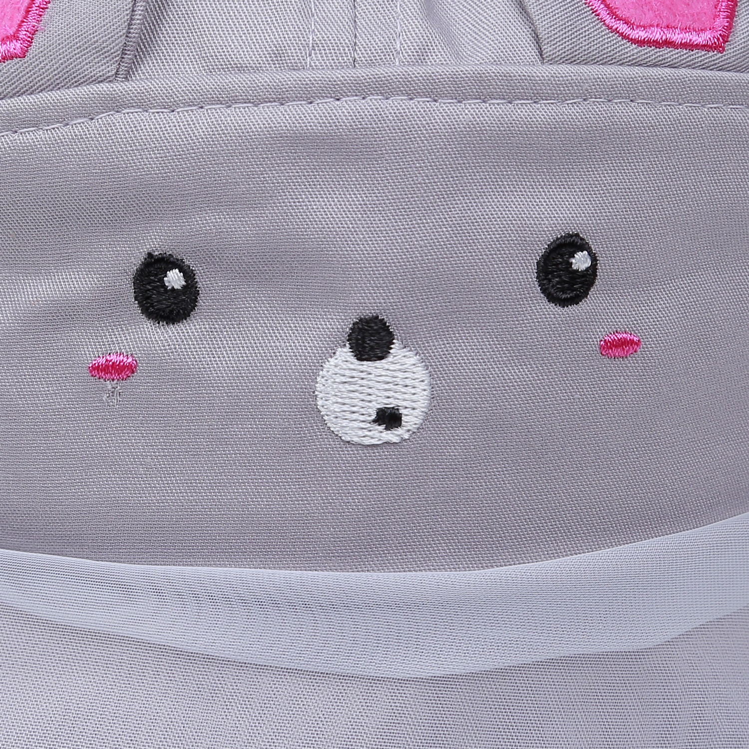 Mũ lưỡi trai phủ voan Kidsplaza in gấu DN23 (Ghi)