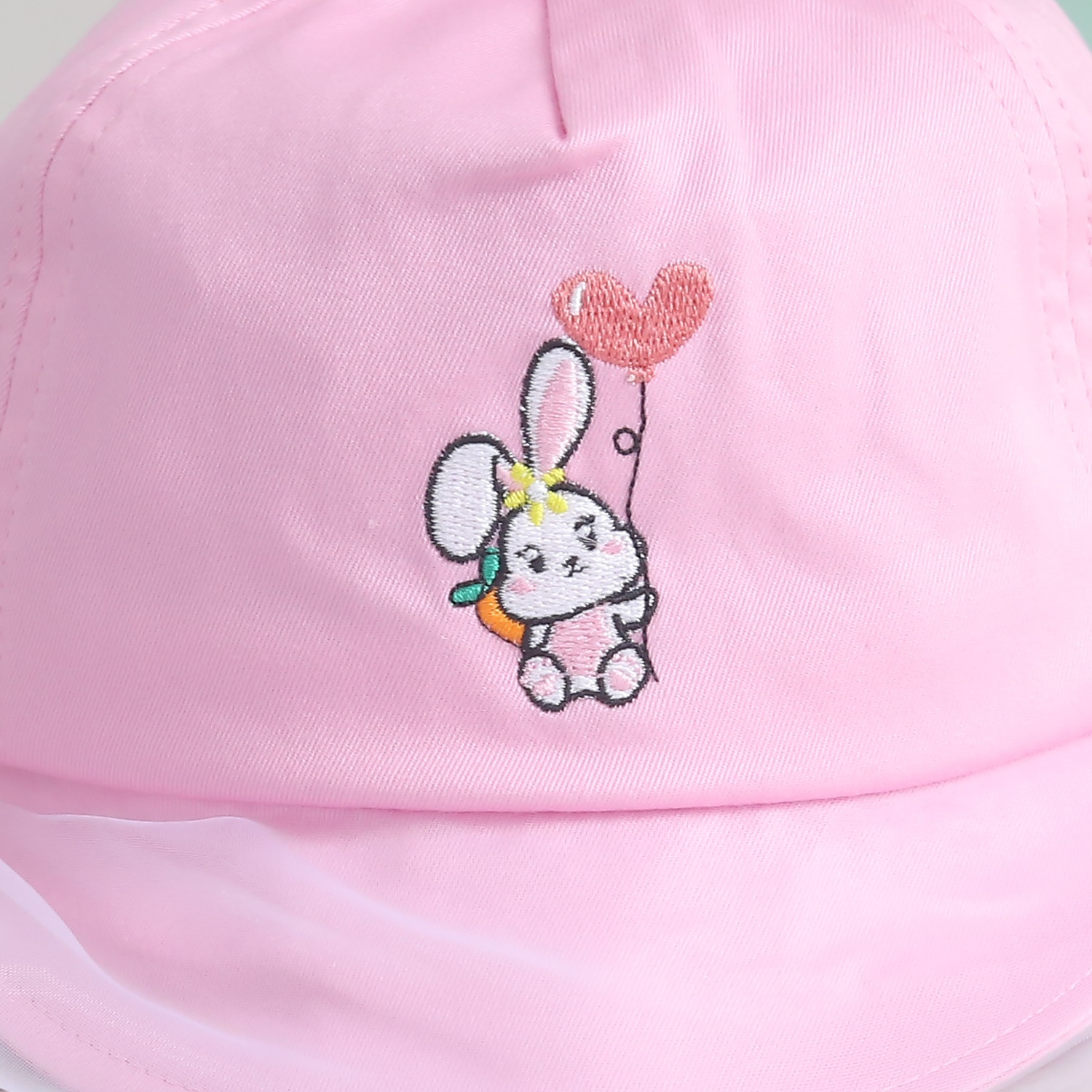 Mũ lưỡi trai phủ voan KidsPlaza thêu thỏ DN24H (Hồng) hình 2