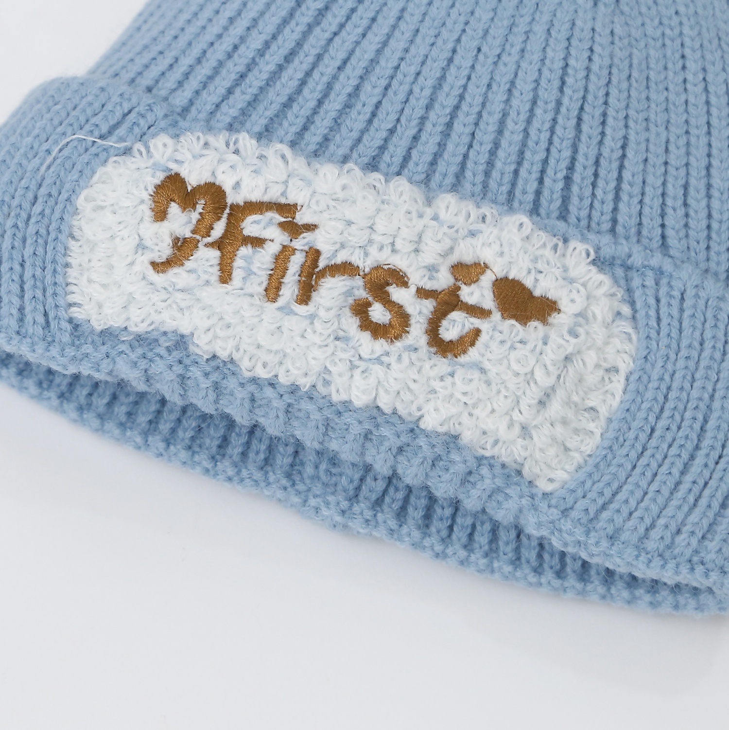 Sét khăn mũ đính tai thỏ 24K-B03 (Xanh) hình 3