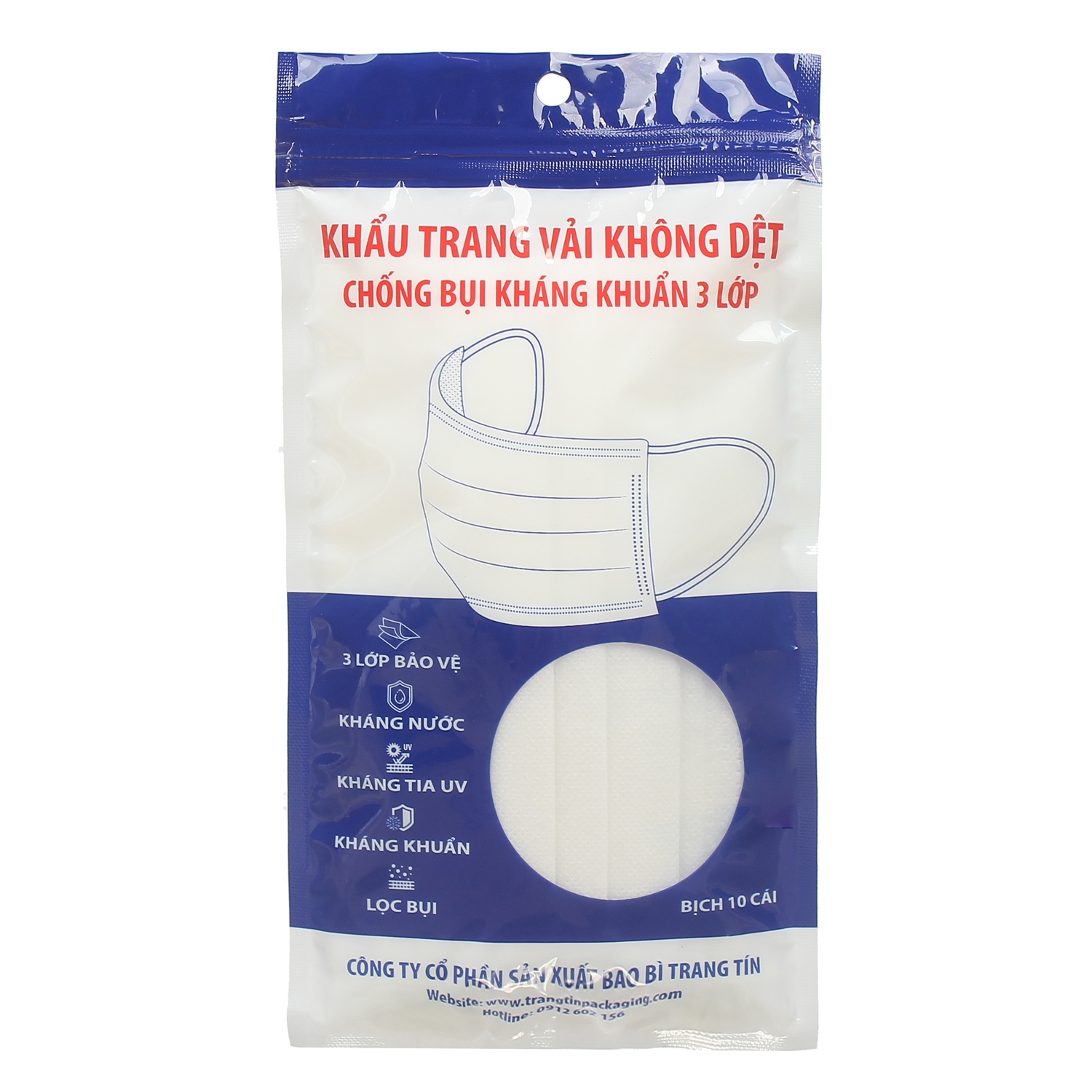 Sét 10 khẩu trang y tế 3 lớp TT hình 1