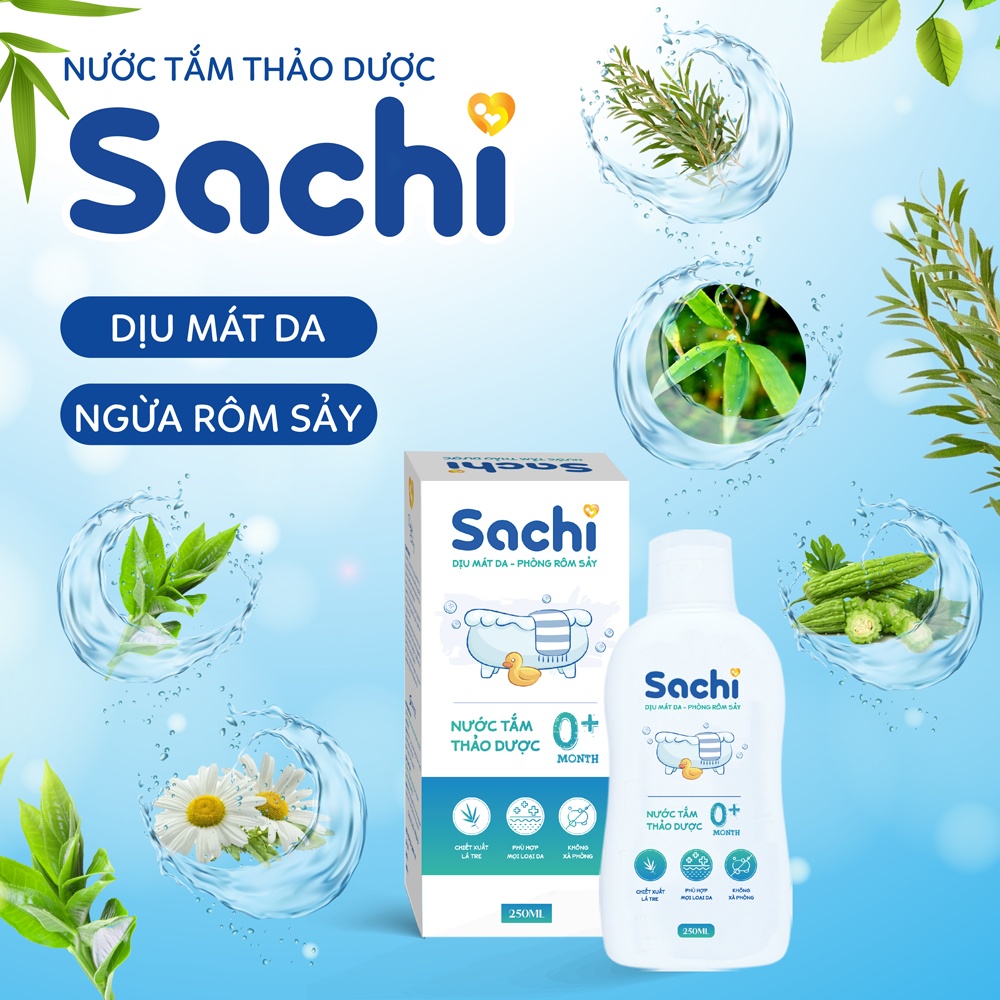 Nước tắm thảo dược Sachi 250ml hình 2