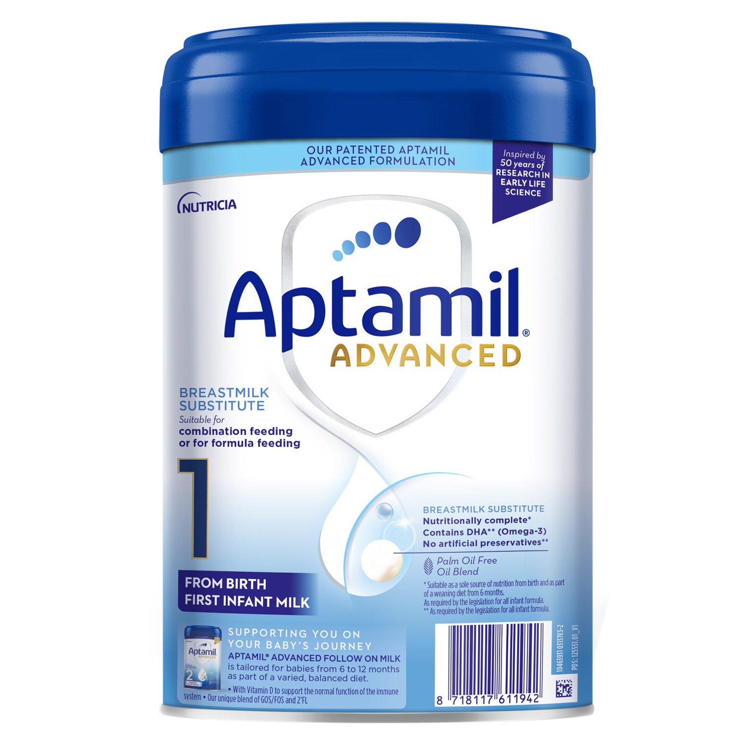 Sữa Aptamil Advanced số 1 800g của Anh cho trẻ từ 0-6 tháng hình 4