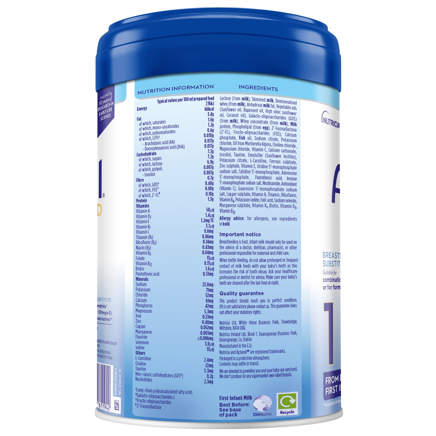 Sữa Aptamil Advanced số 1 800g của Anh cho trẻ từ 0-6 tháng hình 3