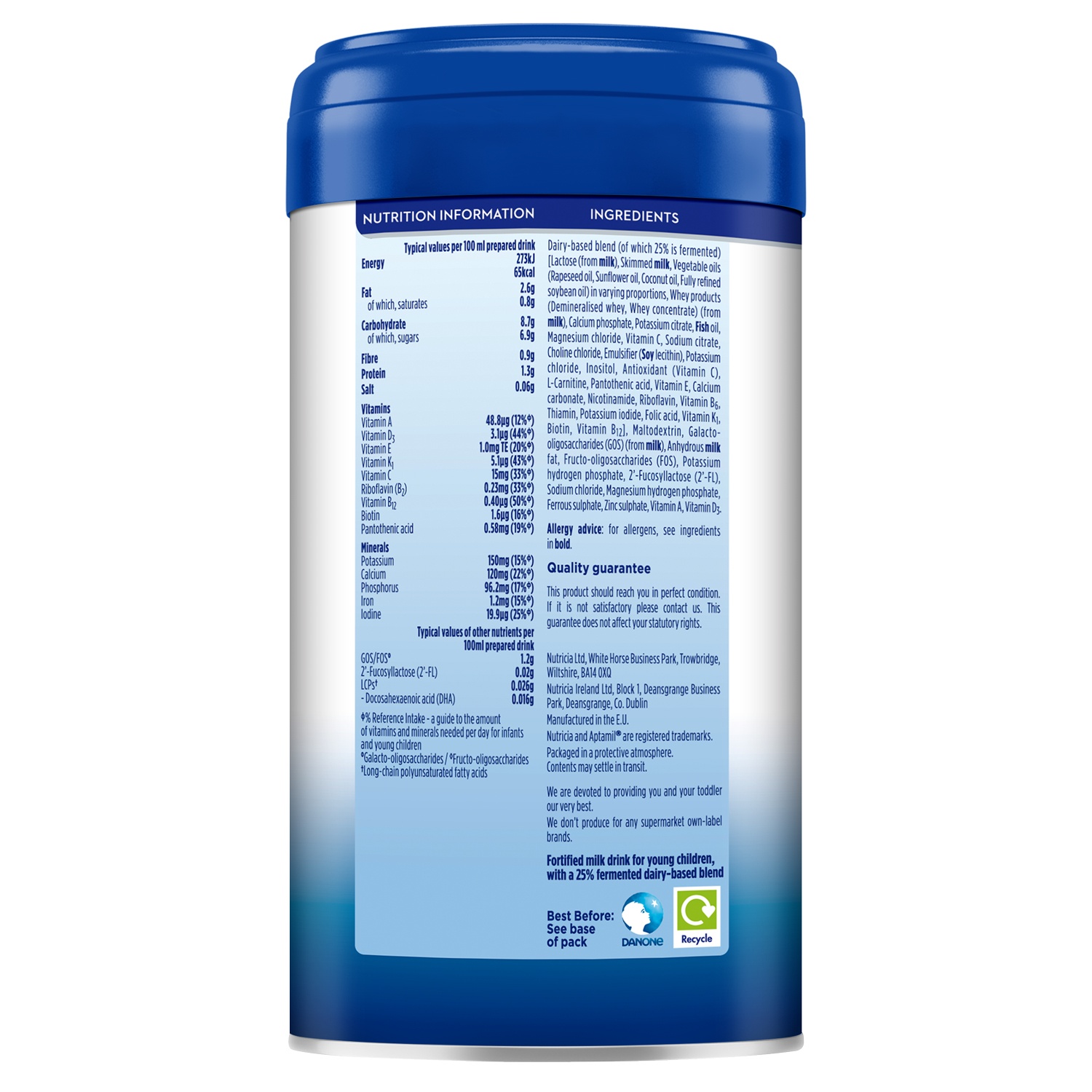 Sữa Aptamil Advanced số 3 800g của Anh cho trẻ từ 1 tuổi trở lên hình 2