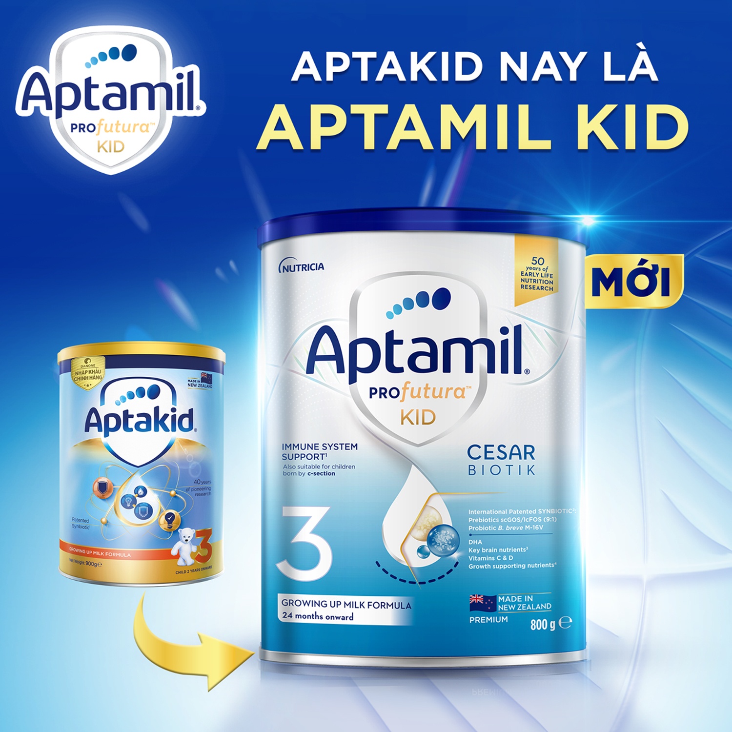 Sữa Aptamil Profutura KID Cesarbiotik số 3 800g (2Y+) hình 1