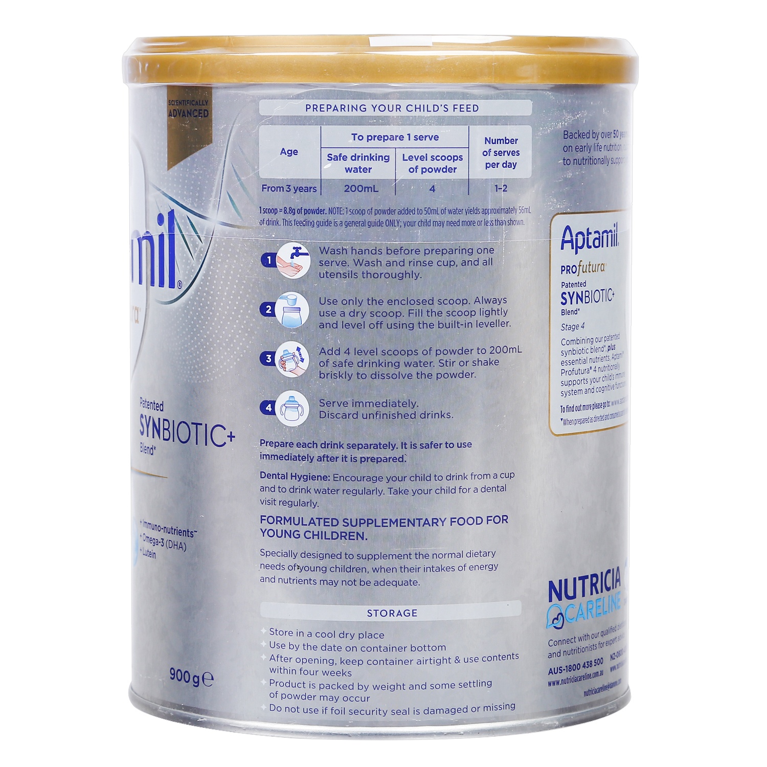 Sữa Aptamil Úc Profutura số 4 900g cho bé 3Y+ hình 4