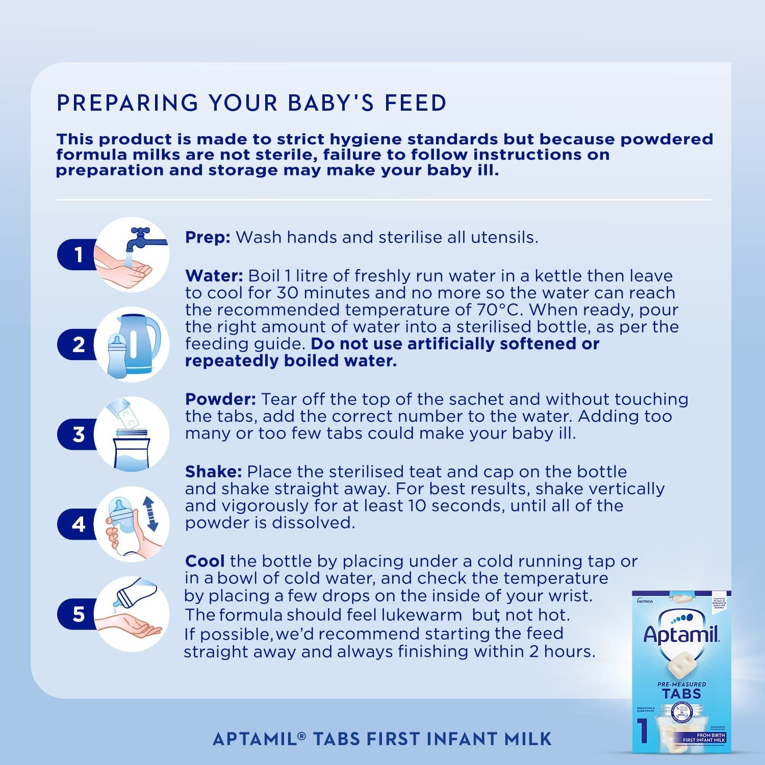 Sữa Aptamil thanh Pre Measured Tabs số 1 hình 5