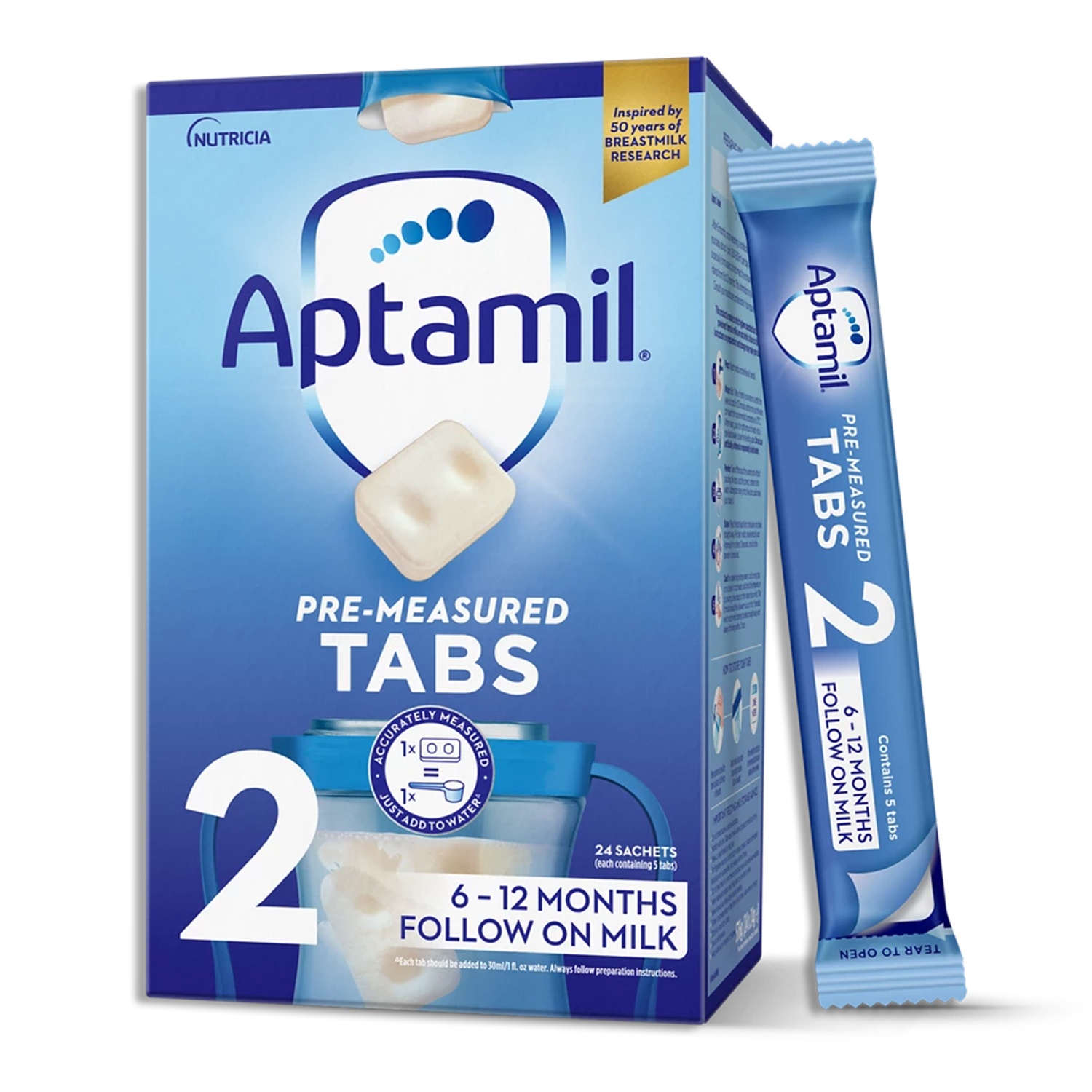 Sữa Aptamil thanh Pre Measured Tabs số 2 hình 1