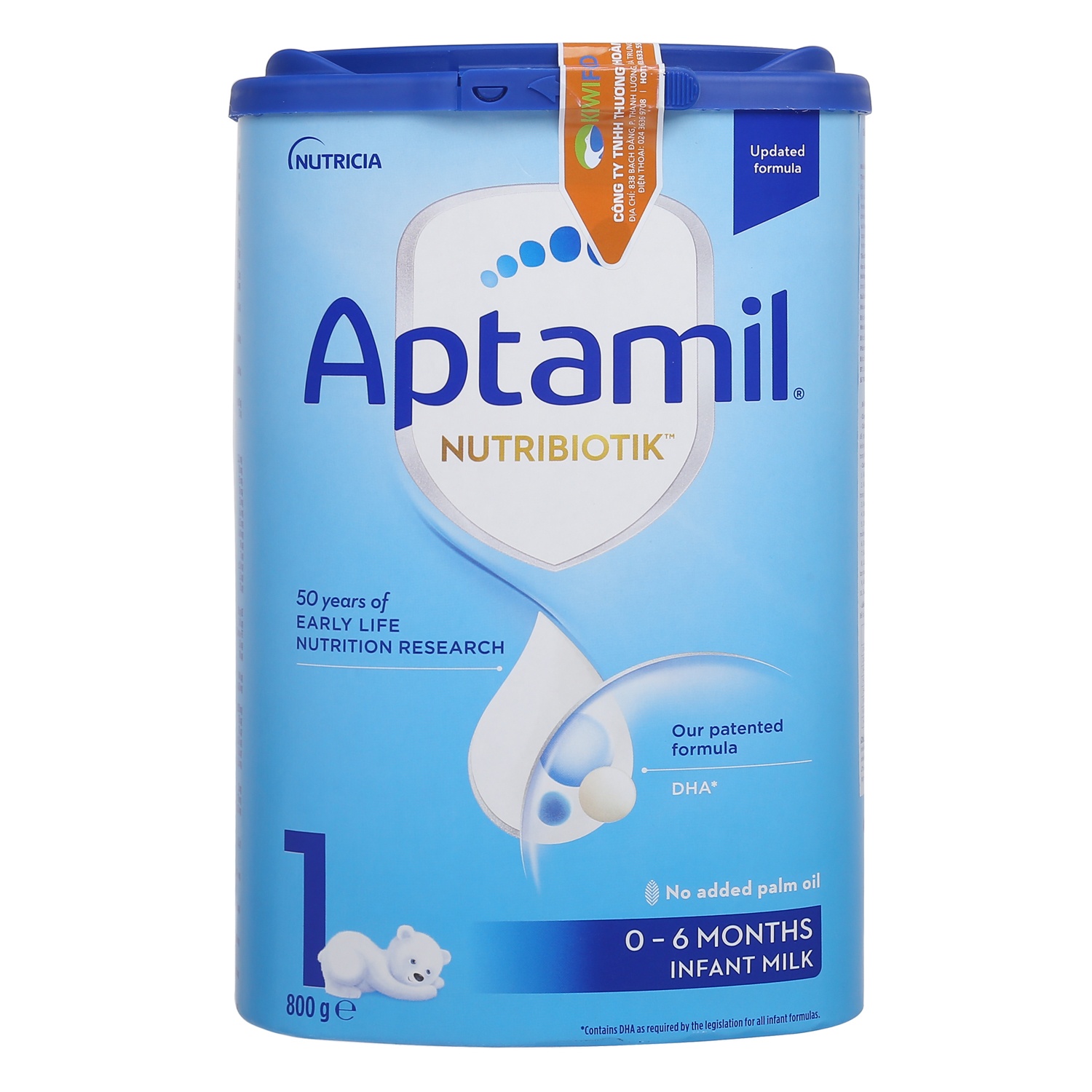 Sữa Aptamil Đức NutriBiotik số 1 800g cho bé từ 0-6 tháng hình 1